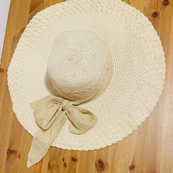 Sun Straw Hat Wide Brim UPF 50 Summer Hat Foldable Roll up Floppy Beach Width 18 - Picture 4 of 8